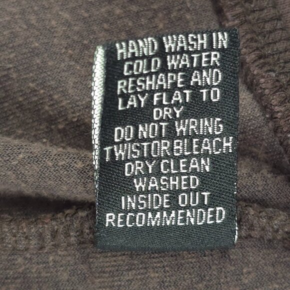 BCBG MAXAZRIA BROWN VELVET VELOUR EMBROIDERED HOODED SWEATER WOMEN'S SIZE LARGE - Picture 15 of 16